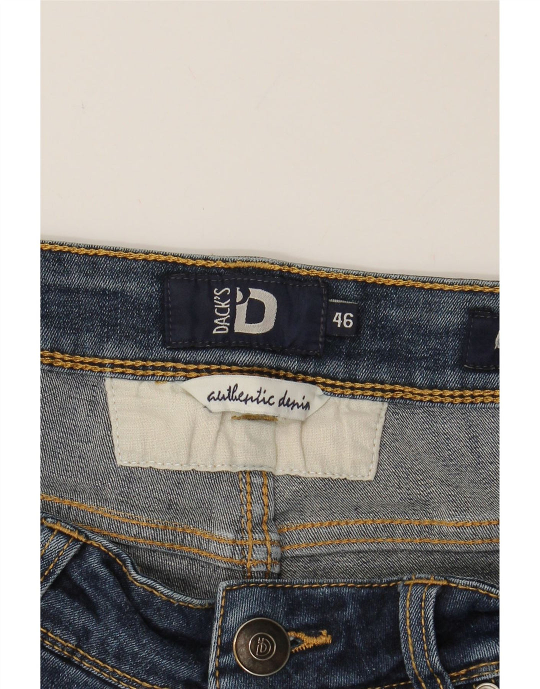 DACK'S Mens Regular Fit Straight Jeans IT 46 Small W30 L29 Blue Cotton Vintage Dack's and Second-Hand Dack's from Messina Hembry 