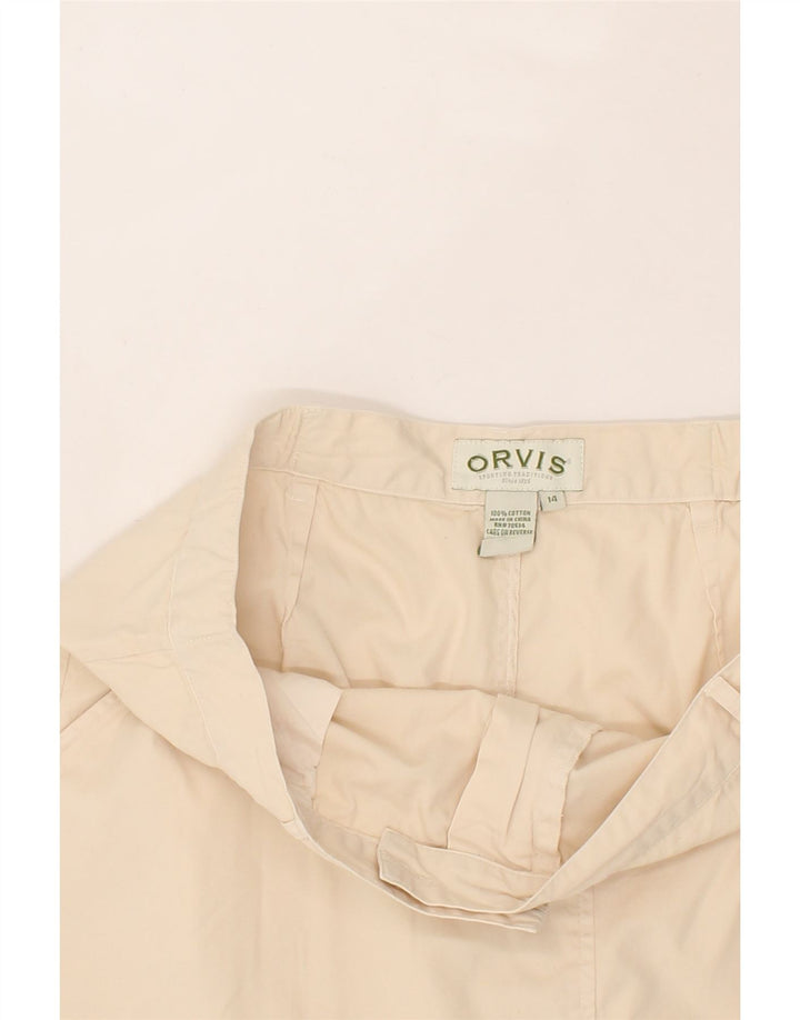 ORVIS Womens Straight Skirt US 14 XL W36 Beige Cotton Vintage Orvis and Second-Hand Orvis from Messina Hembry 