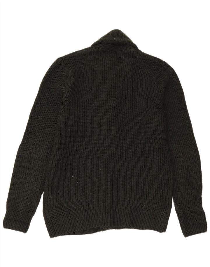Suéter cardigã masculino Marks & Spencer médio cáqui poliéster