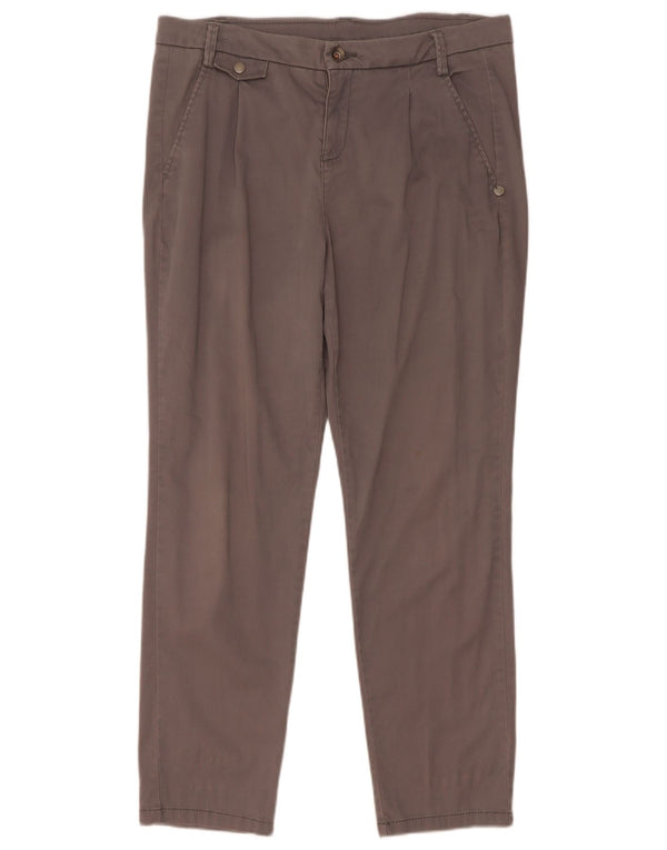 Calça Chino Slim Feminina Benetton Reino Unido 12 Médio W34 L28 Algodão Cinza