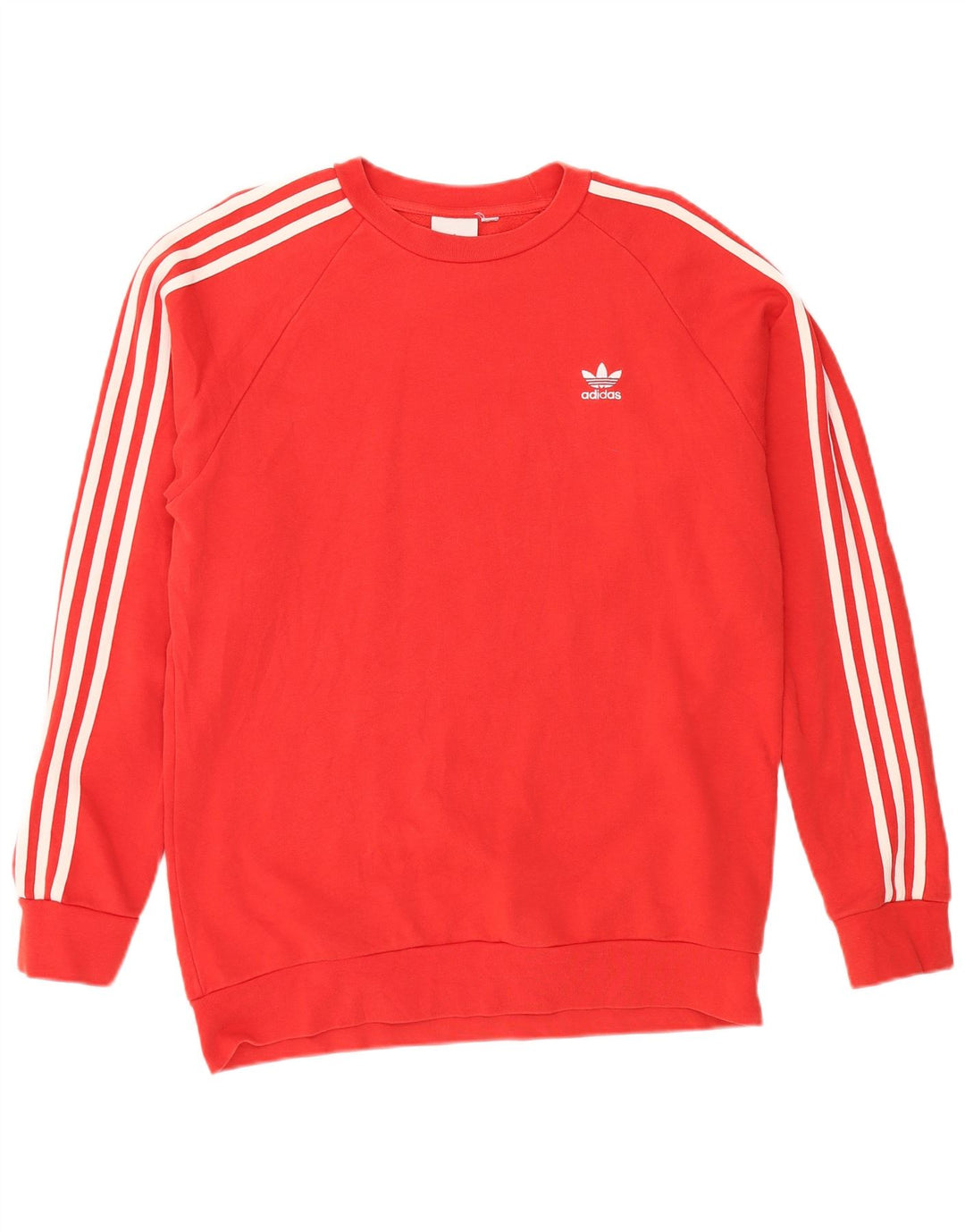 ADIDAS Mens Moletom Jumper Médio Vermelho