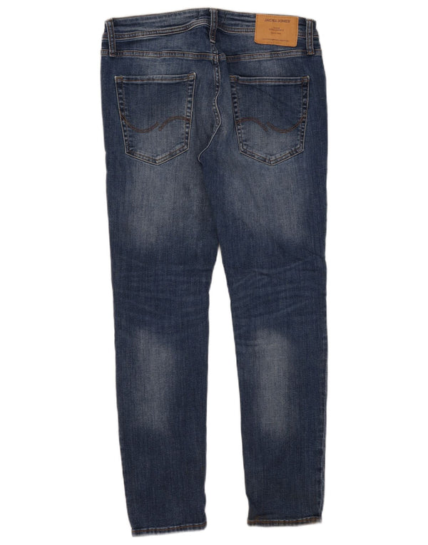 Jack & Jones Masculino Liam Skinny Jeans W32 L27 Azul Algodão