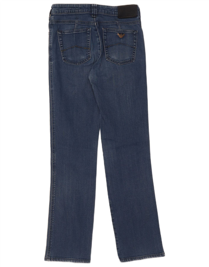 Calça jeans reta feminina Armani W27 L27 azul