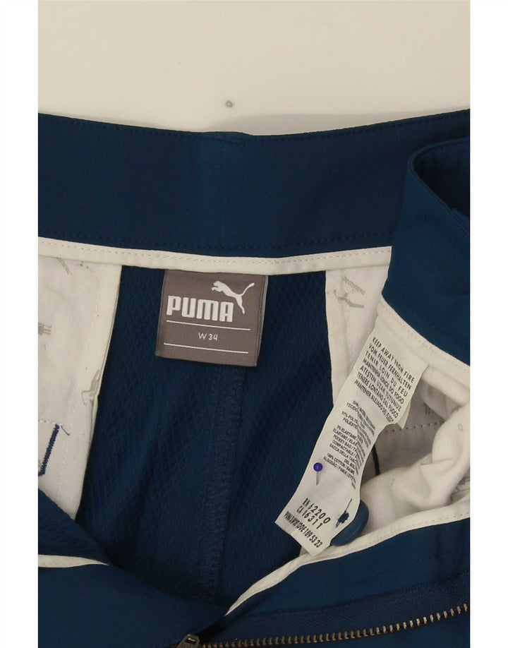 Shorts Chino Masculino Puma W34 Grande Poliéster Azul