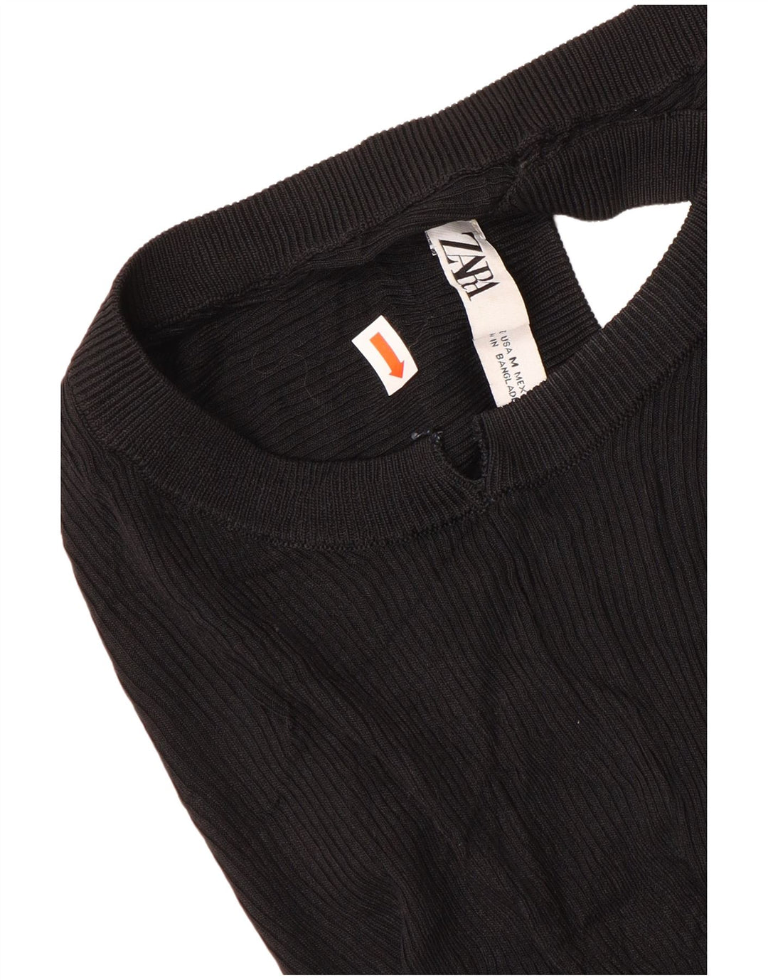 Colete feminino Zara UK 12 médio preto viscose