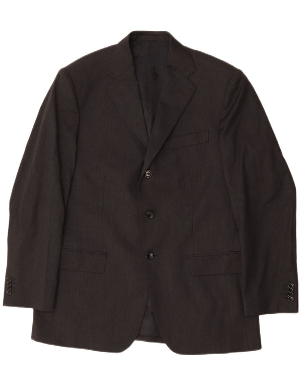 Jaqueta blazer masculina Boggi Milano com 3 botões IT 50 grande lã cinza