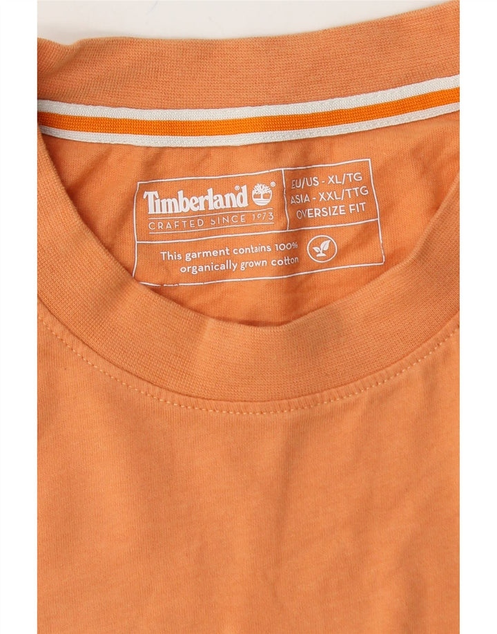 Camiseta masculina oversized gráfica TIMBERLAND XL algodão laranja