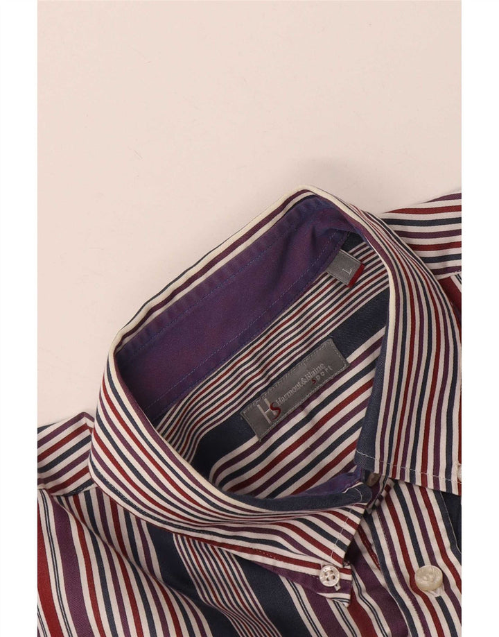Camisa masculina Harmont & Blaine grande listrada multicolorida