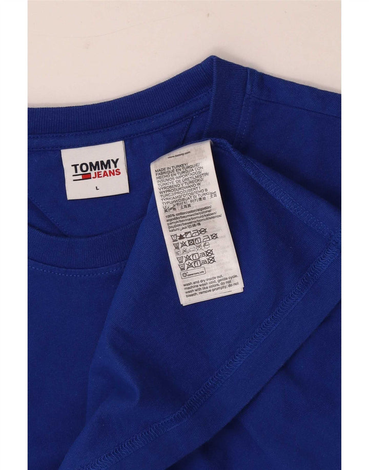 Tommy Hilfiger Camiseta masculina grande algodão azul