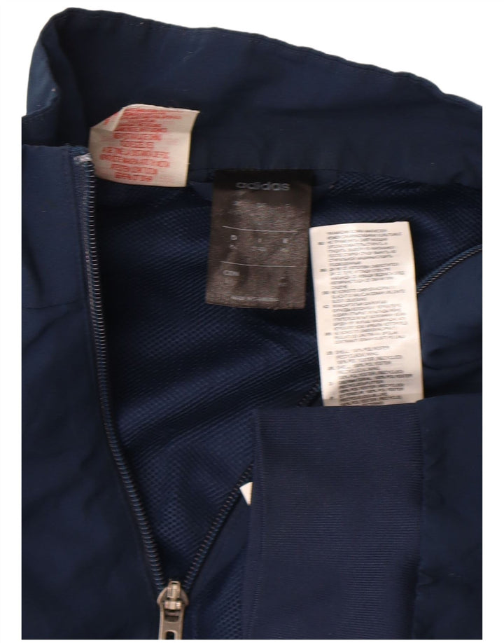Casaco de treino Adidas Boys Climalite 13-14 anos azul marinho poliéster