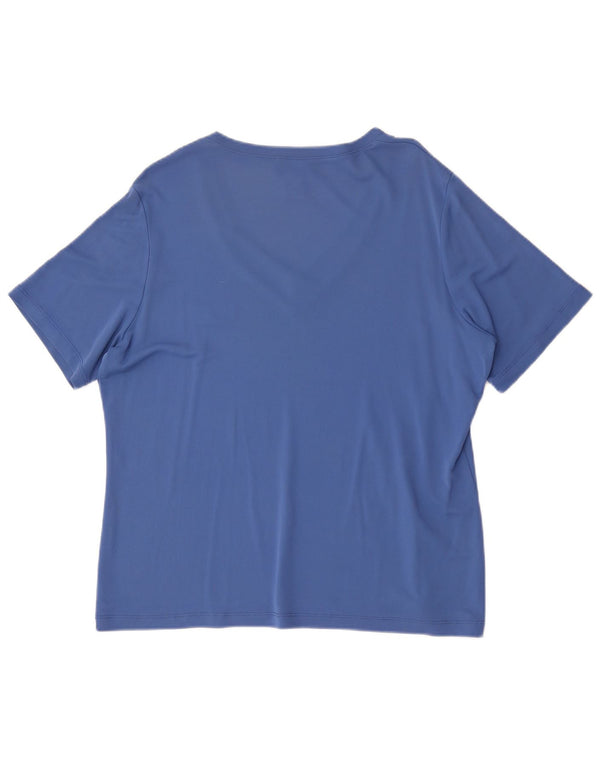 Camiseta feminina CARLA FERRONI UK 20 2XL azul viscose