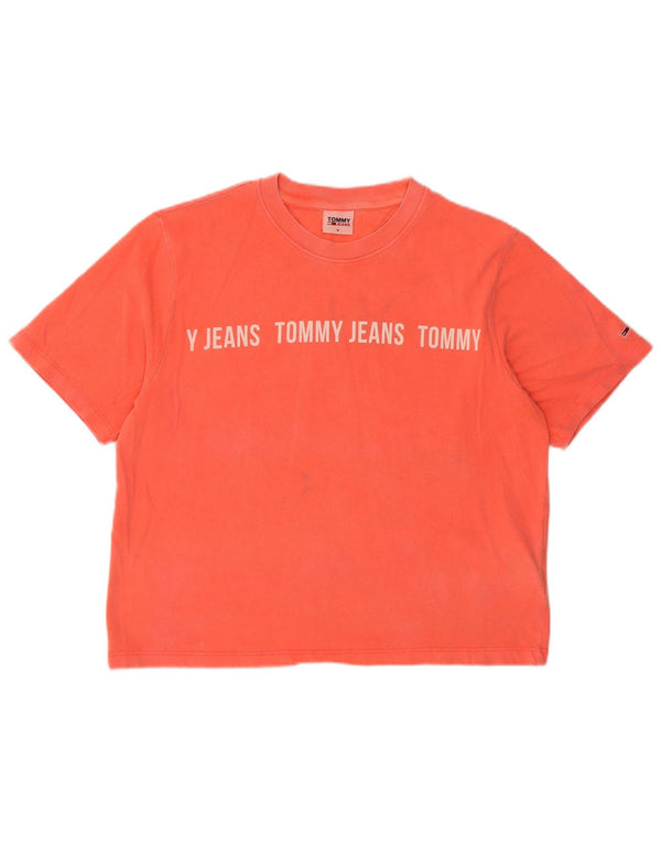 Tommy Hilfiger Camiseta Feminina Crop Graphic Top Médio Algodão Rosa