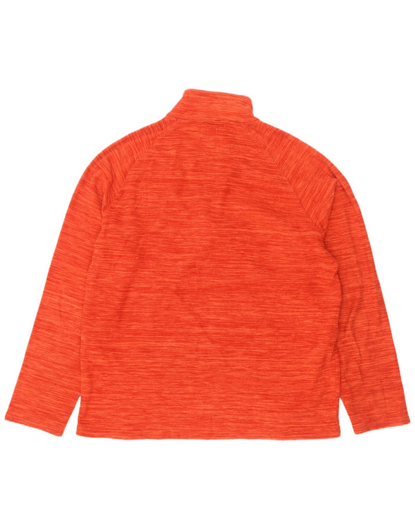 Suéter de lã masculino Mountain Warehouse com zíper e gola grande laranja salpicado