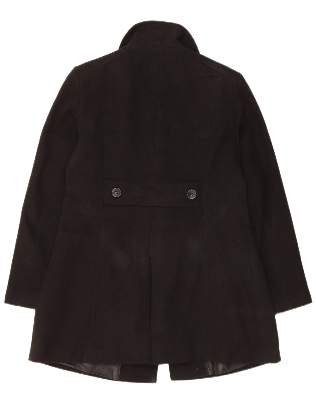 Sobretudo feminino Marks & Spencer Regular Fit UK 10 pequeno poliéster preto