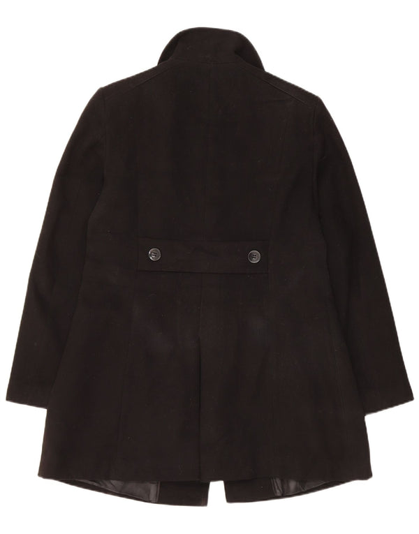 Sobretudo feminino Marks & Spencer Regular Fit UK 10 pequeno poliéster preto