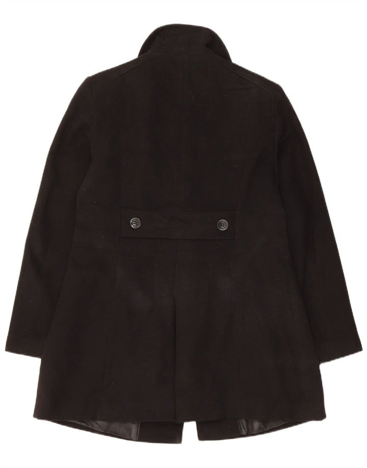 Sobretudo feminino Marks & Spencer Regular Fit UK 10 pequeno poliéster preto