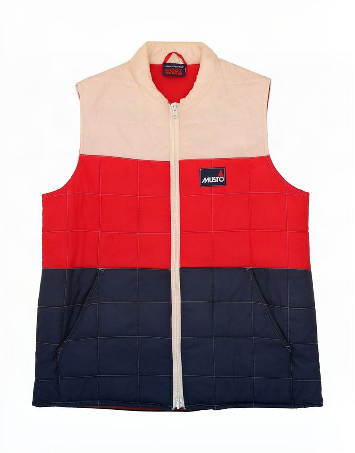 Musto Mens Colete Acolchoado UK 38 Médio Multicolorido Colourblock Nylon