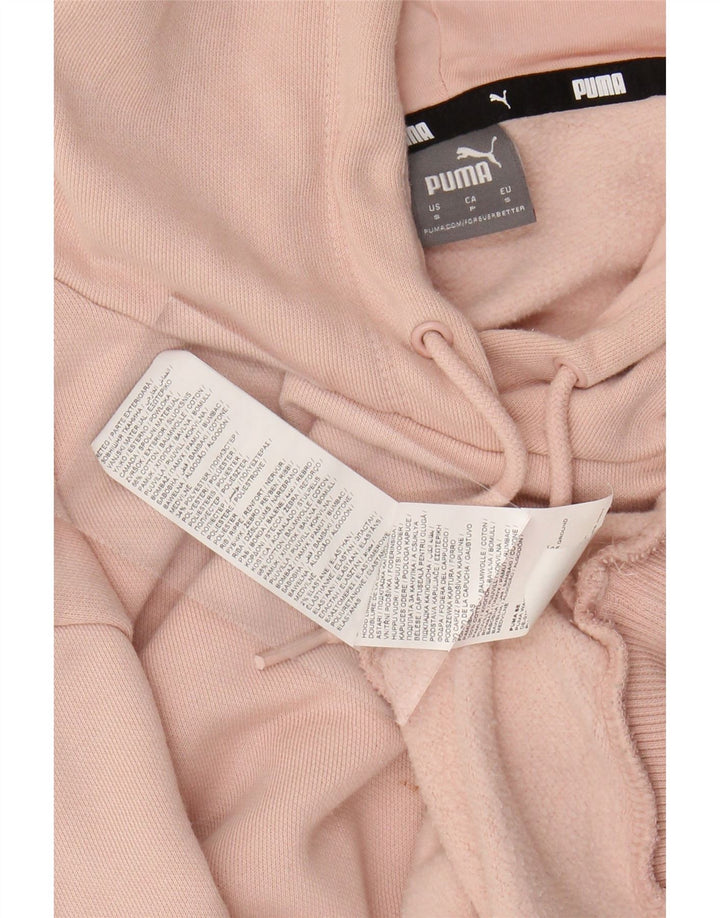 PUMA Womens Oversized Hoodie Jumper Reino Unido 10 Pequeno Algodão Rosa