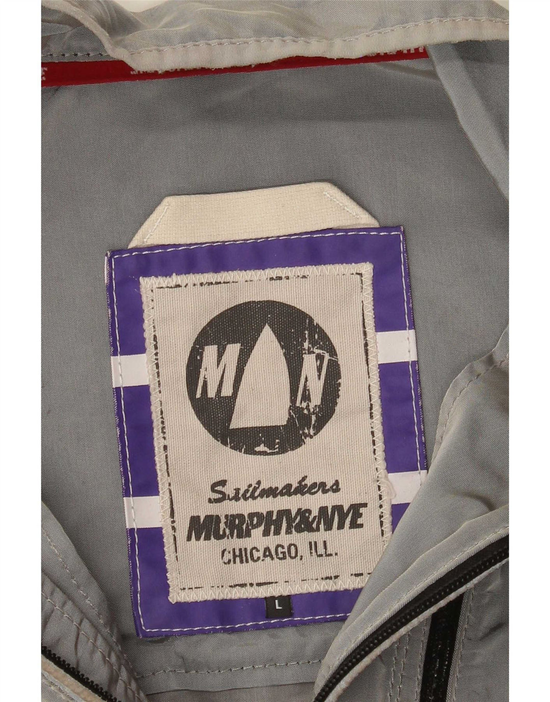 Jaqueta utilitária masculina Murphy & Nye Reino Unido 40 grande bloco colorido cinza