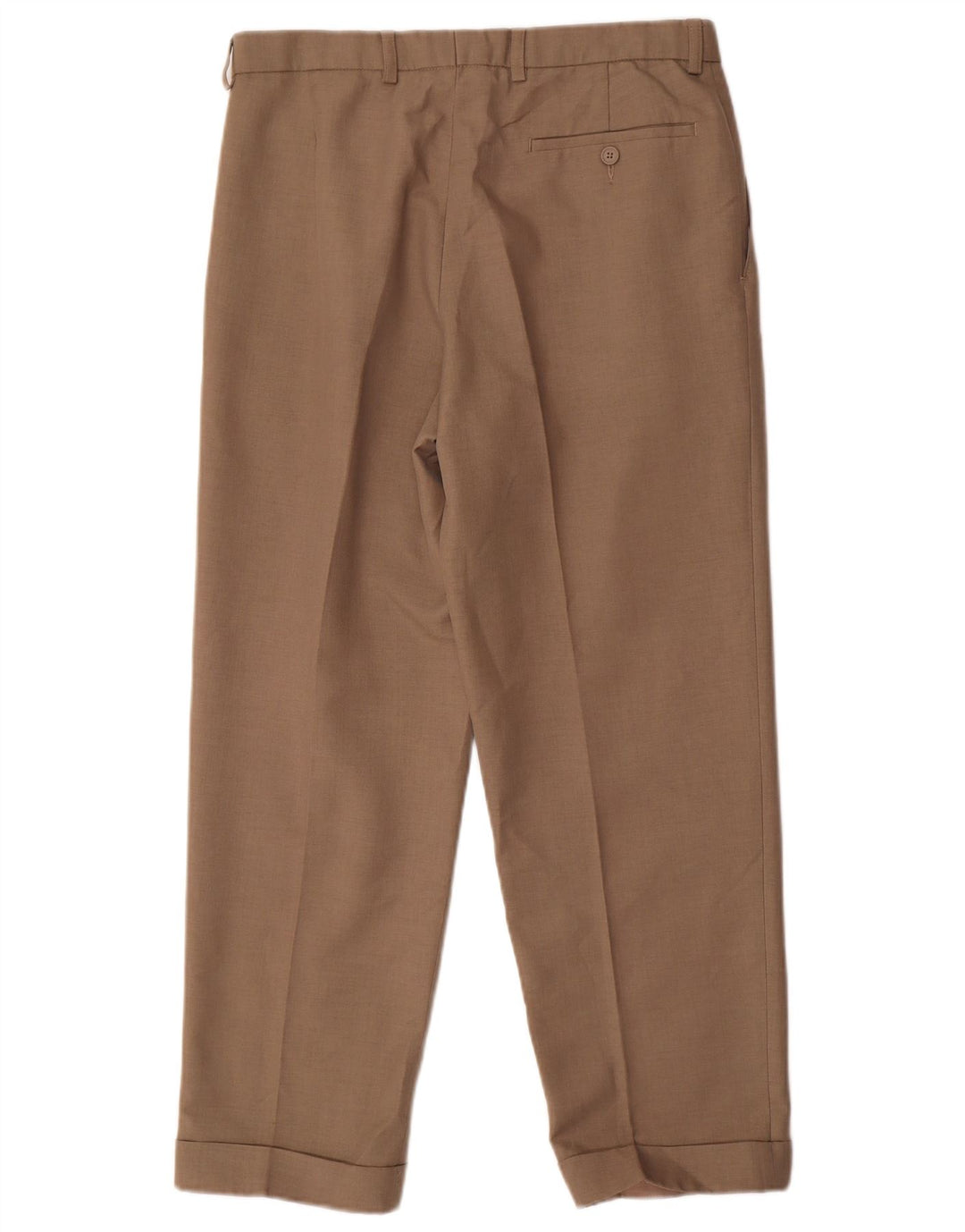 Calça de terno masculina MARKS & SPENCER W32 L29 poliéster bege