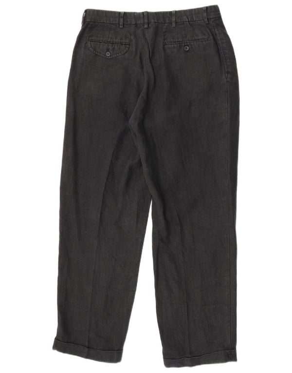 Calça Chino Masculina Polo Ralph Lauren Pegged W35 L30 Linho Preto