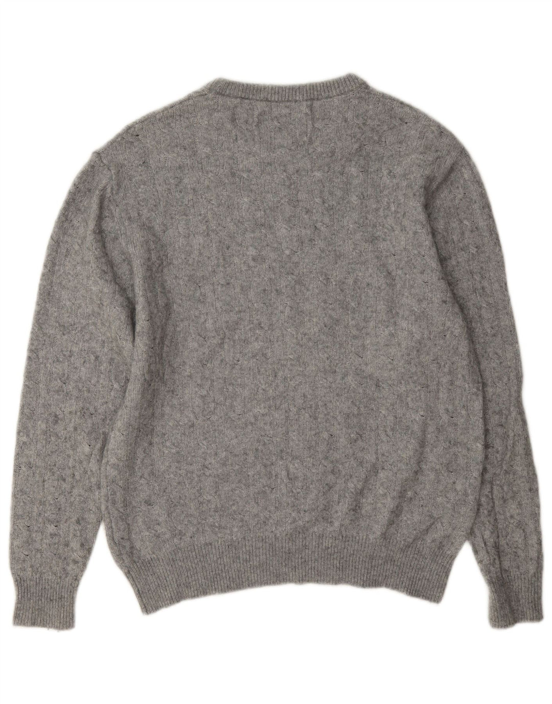 Suéter feminino Jack Wills com gola redonda Reino Unido 14 grande lã cinza