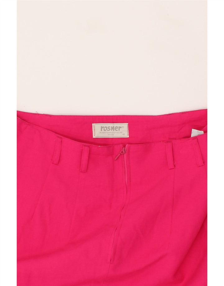 ROSNER Womens Pencil Skirt IT 42 Medium W30  Pink Viscose Vintage Rosner and Second-Hand Rosner from Messina Hembry 