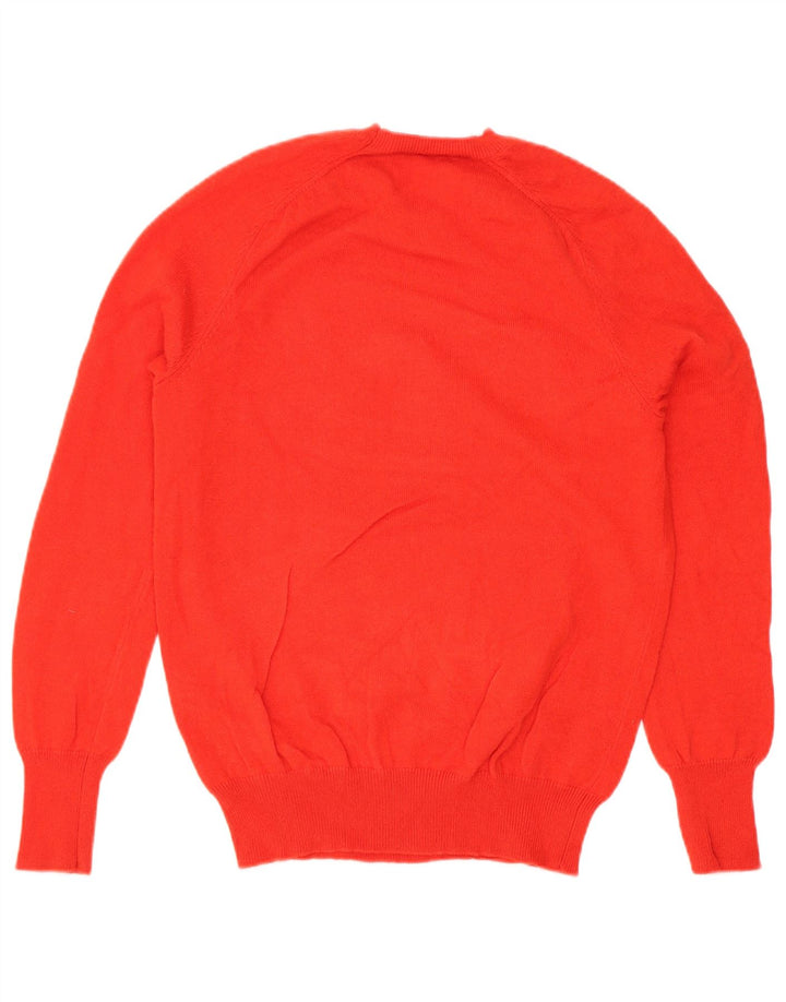 Suéter feminino Zara com gola redonda, Reino Unido 10, pequeno, lã vermelha