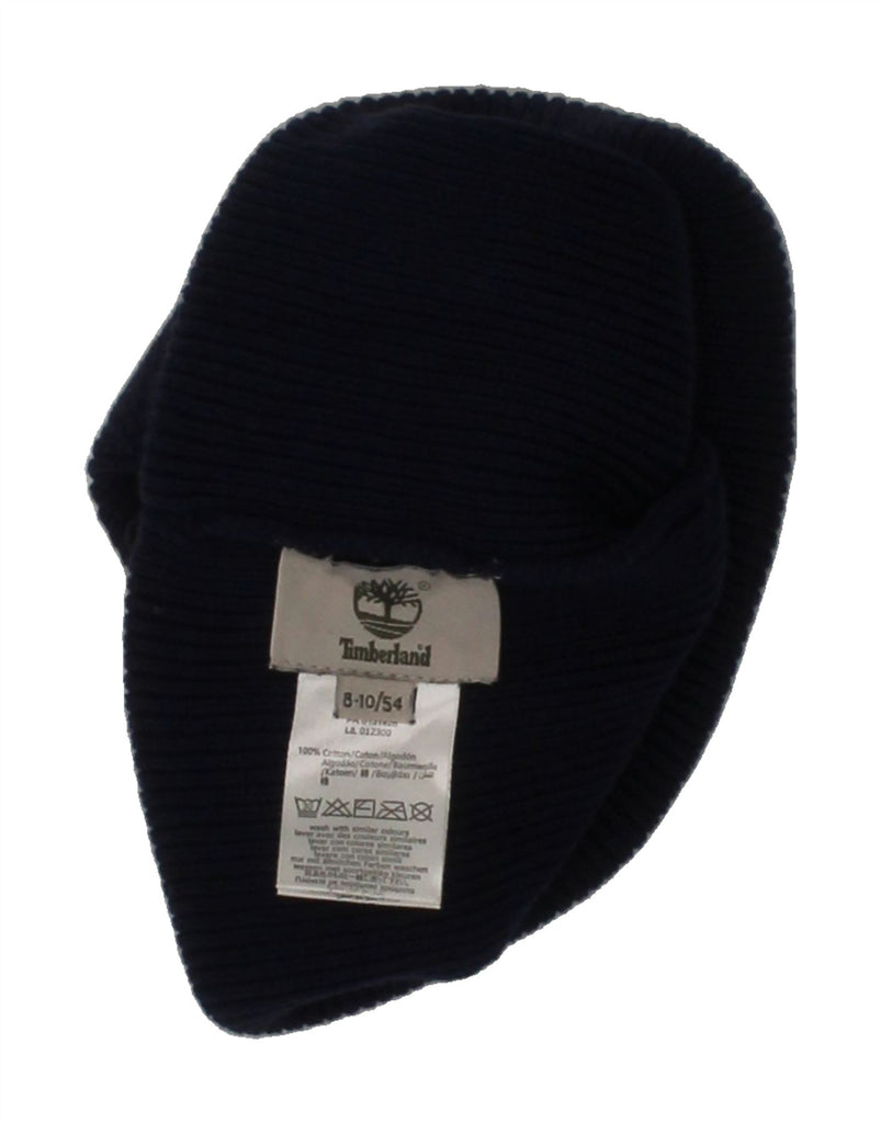 TIMBERLAND Boys Beanie Cap 8-9 Years Navy Blue Cotton Vintage Timberland and Second-Hand Timberland from Messina Hembry 