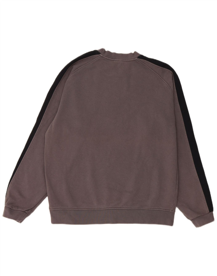 Moletom masculino Nike Jumper grande cinza colorblock algodão