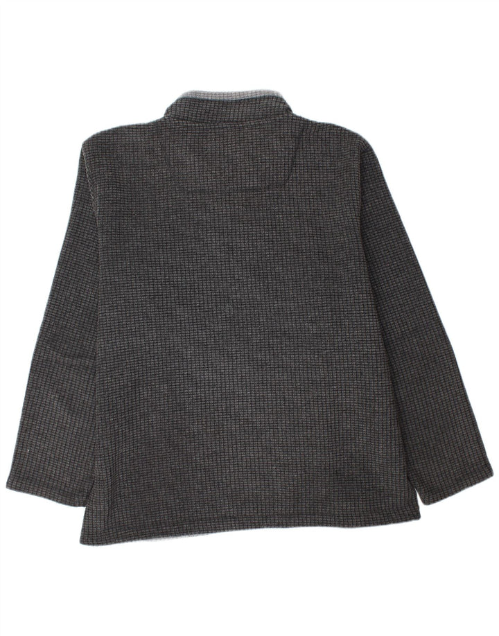 Weird Fish Mens Zip Neck Moletom Jumper 2XL Poliéster Cinza