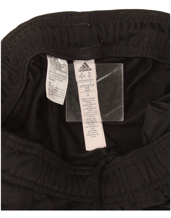 Calças de treino femininas Adidas UK 4/6 XS poliéster preto