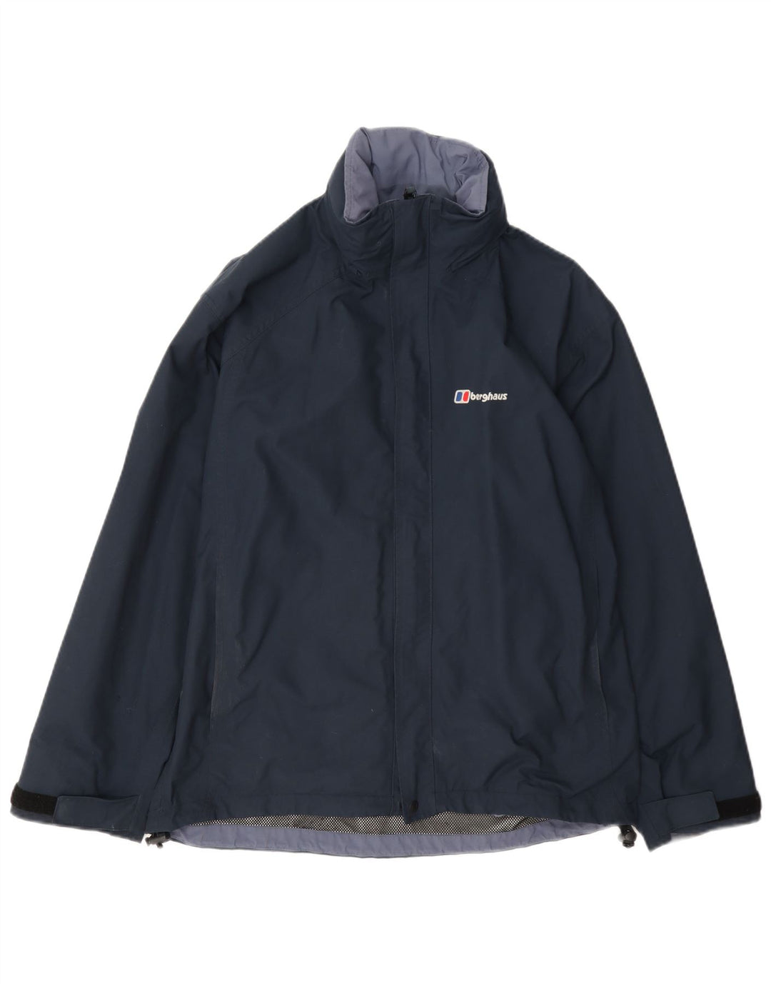 Jaqueta de chuva com capuz para meninos Berghaus 11-12 anos azul marinho nylon