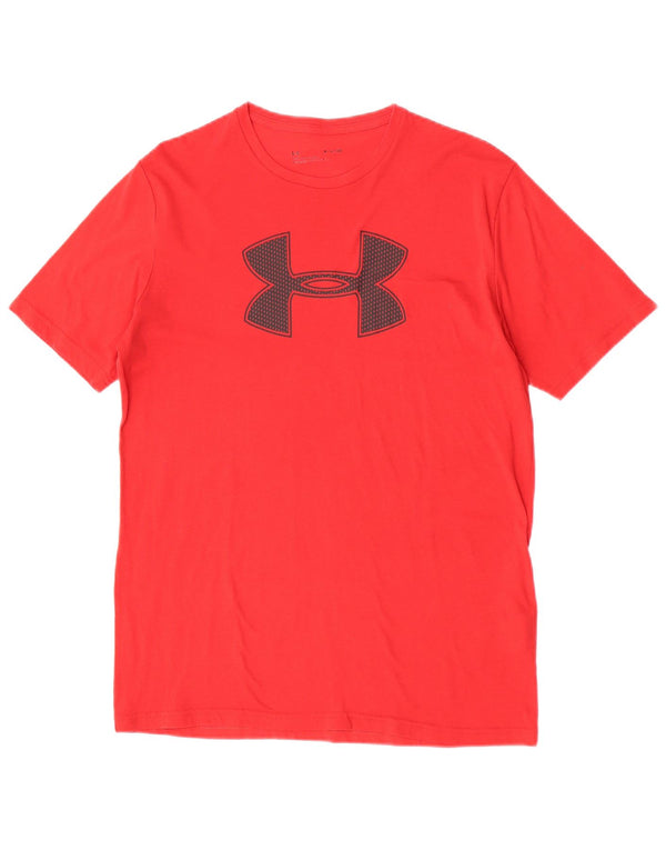 Camiseta gráfica masculina Under Armour Top médio algodão vermelho