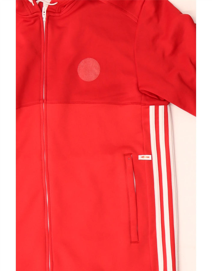 Adidas Mens Climalite Zip Hoodie Suéter Médio Poliéster Vermelho