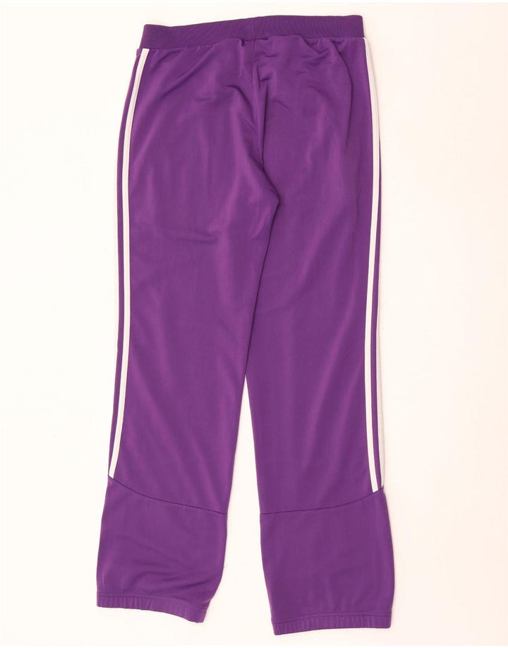 Calça de treino feminina Adidas UK 8/10 pequena roxa poliéster