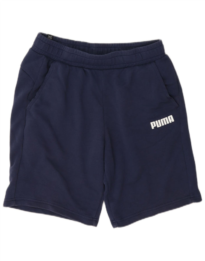 Shorts esportivos masculinos Puma Graphic médio azul marinho algodão