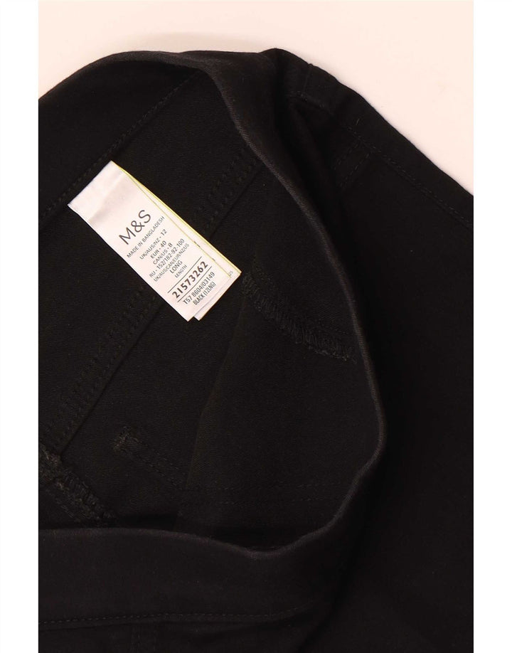 Calça jeans feminina Marks & Spencer UK 12 médio W30 L30 algodão preto