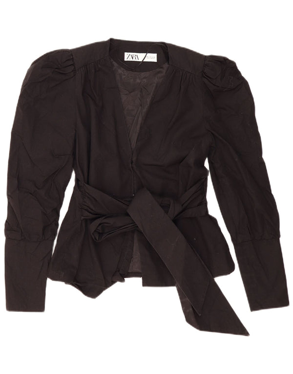 Zara Jaqueta Blazer Feminina Reino Unido 12 Médio Preto
