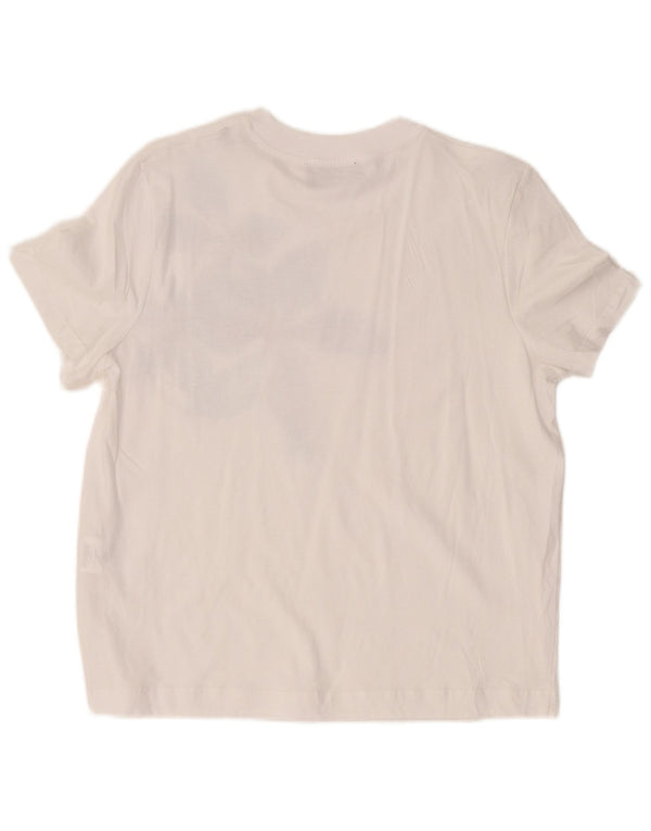 Camiseta feminina gráfica Les Copains UK 14 algodão floral branco médio