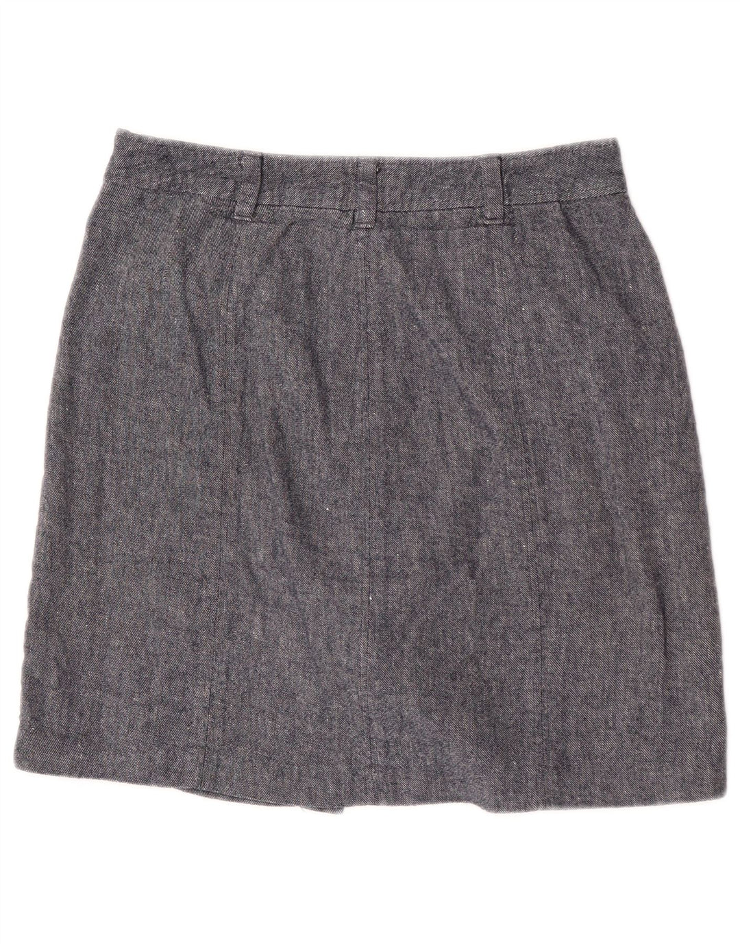 Mini saia feminina Hobbs UK 10 pequena W28 algodão azul