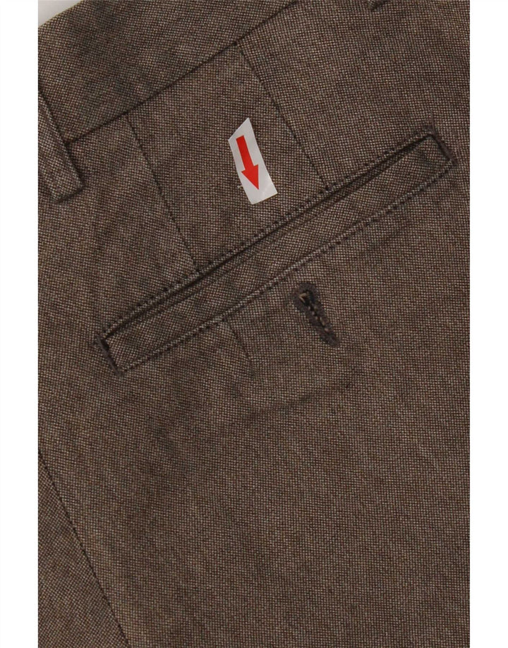 Zara Mens Straight Chino Calças EU 40 Médio W31 L30 Cinza Poliéster