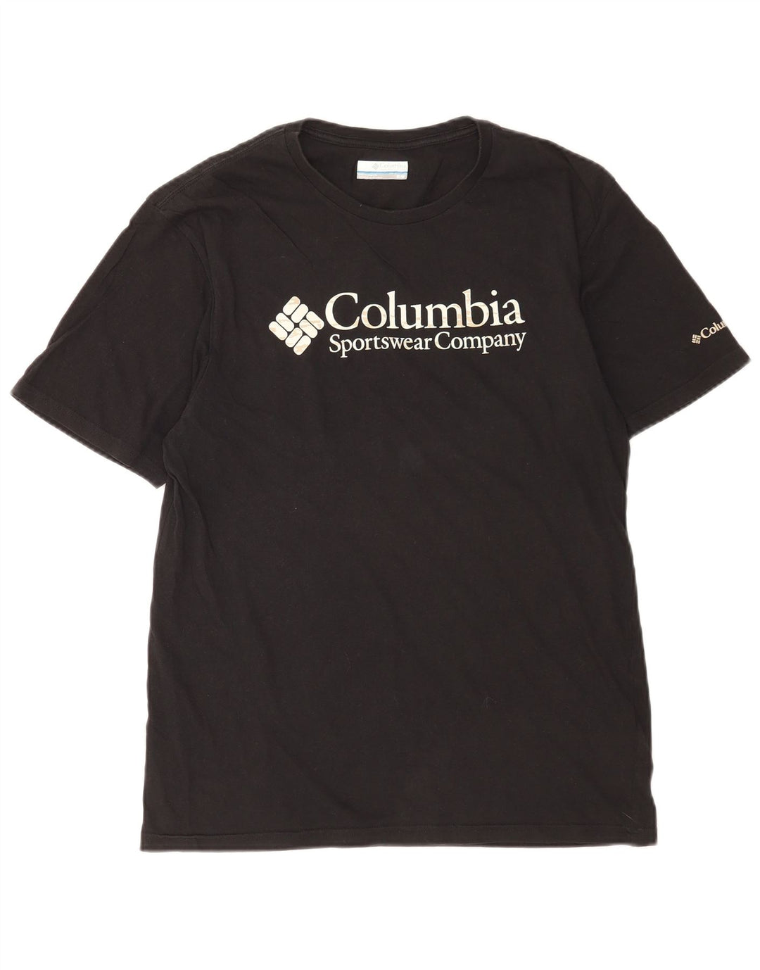 Columbia Camiseta Masculina Top Médio Algodão Preto