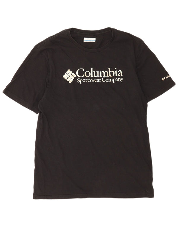 Columbia Camiseta Masculina Top Médio Algodão Preto