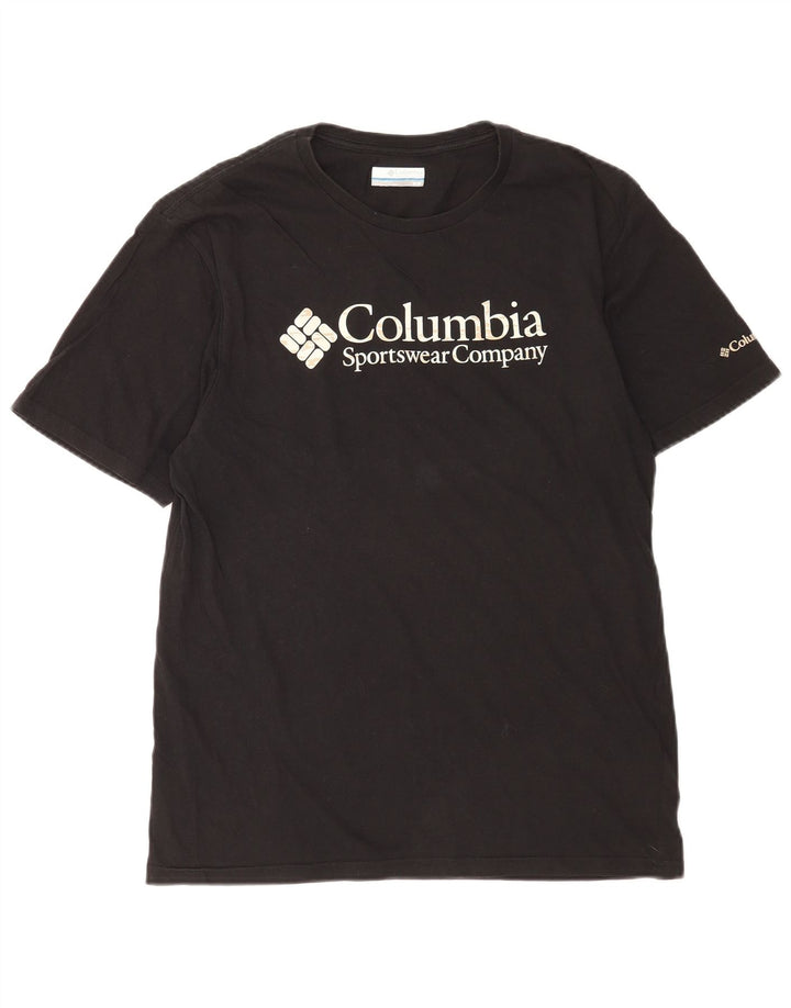 Columbia Camiseta Masculina Top Médio Algodão Preto