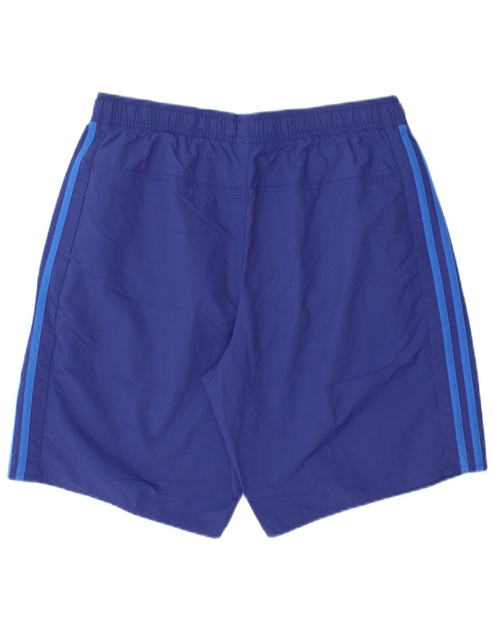 Shorts de natação masculino Adidas médio azul nylon