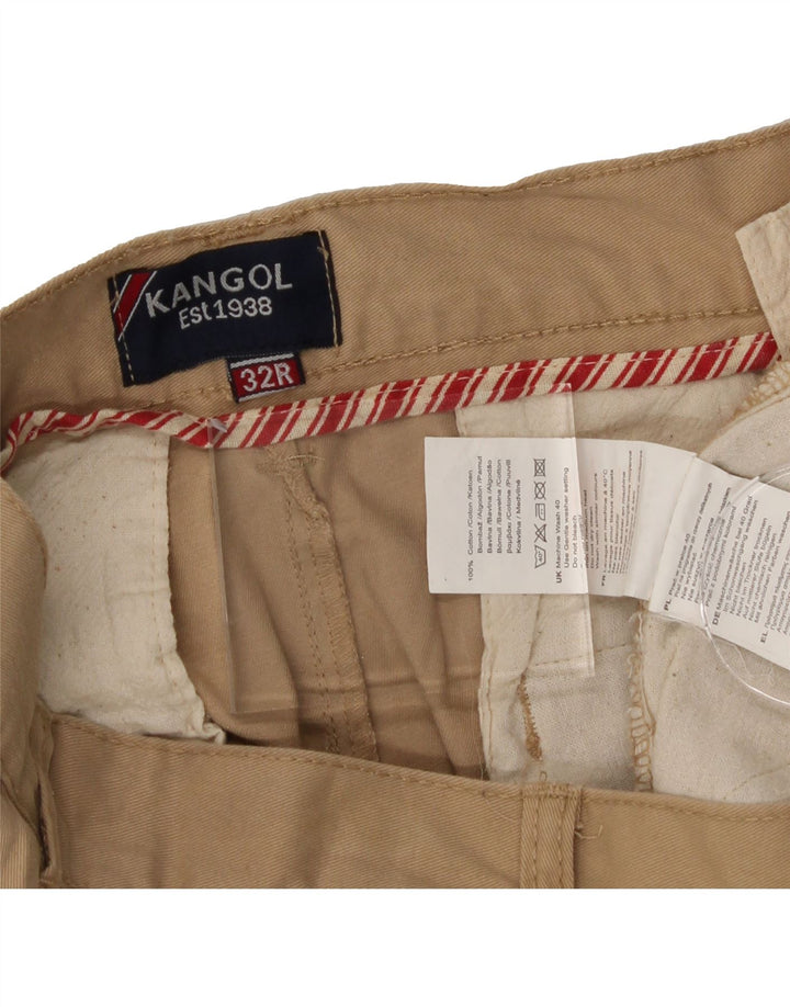 KANGOL Mens Slim Chino Trousers W32 L32 Beige Cotton Vintage Kangol and Second-Hand Kangol from Messina Hembry 