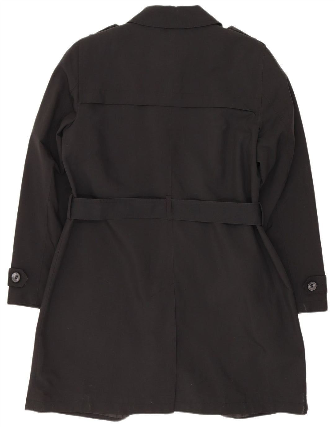Casaco impermeável feminino Marks & Spencer Reino Unido 16 grande poliéster preto