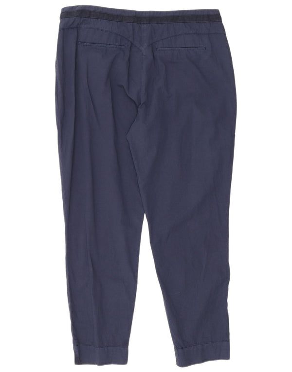 Trussardi Calça feminina casual slim IT 48 XL W34 L27 algodão azul marinho
