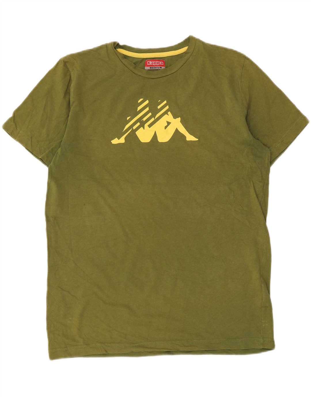 Camiseta gráfica masculina Kappa Top médio cáqui